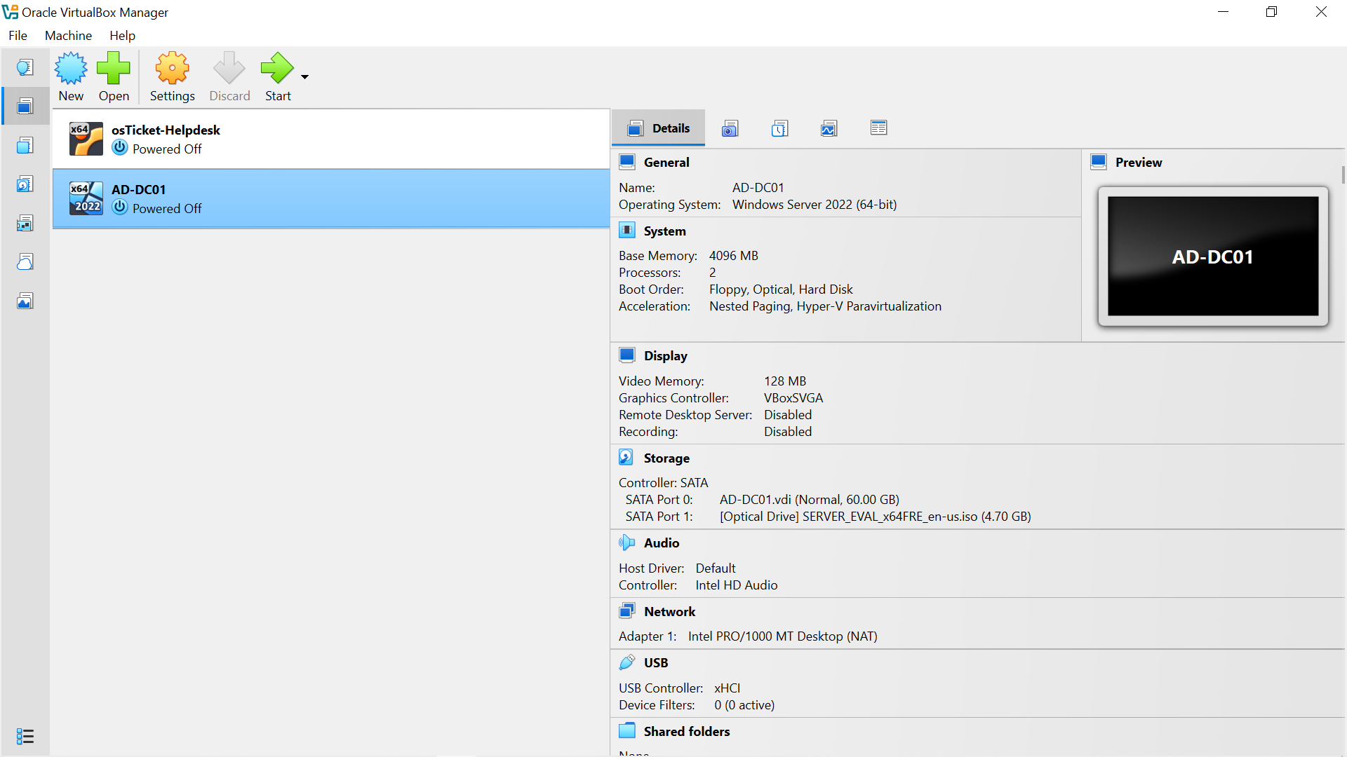 Virtual machine configuration