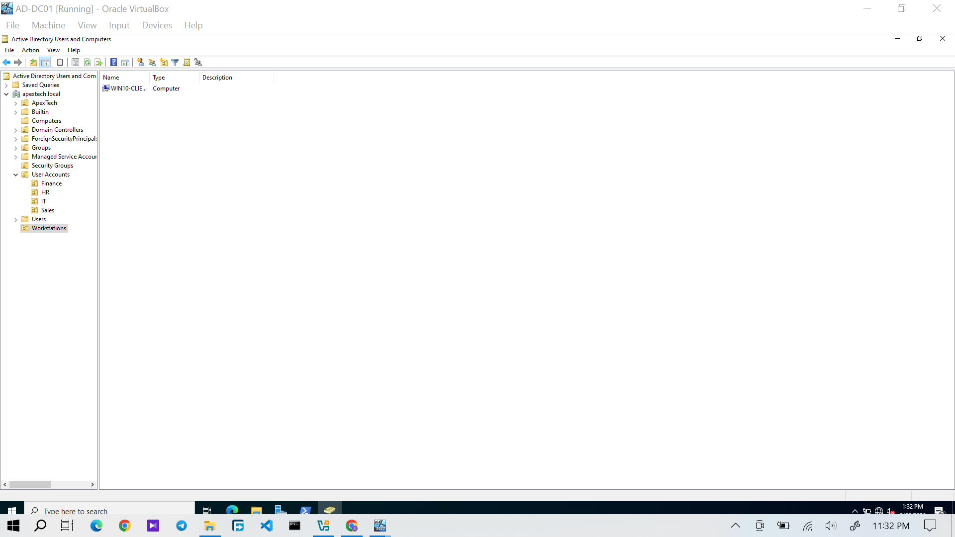 WIN10-CLIENT01 workstation