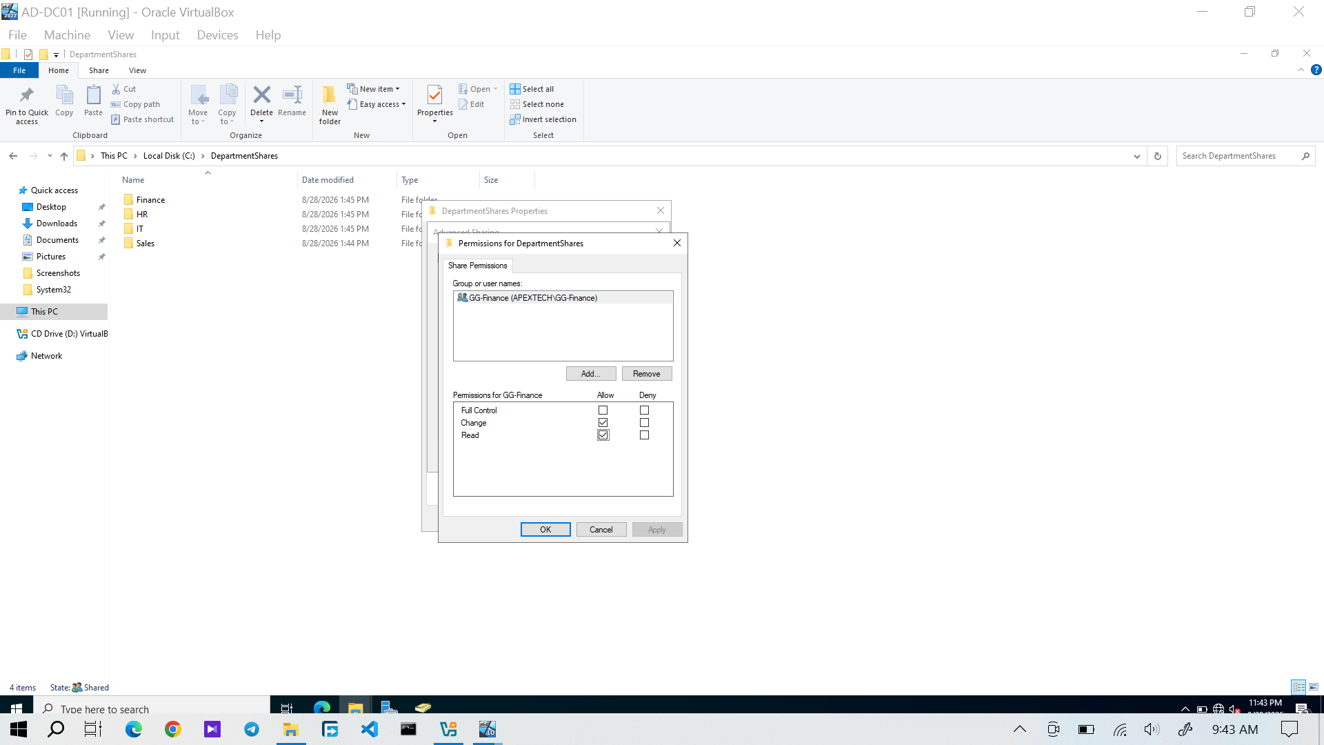 Finance share GG-Finance permissions