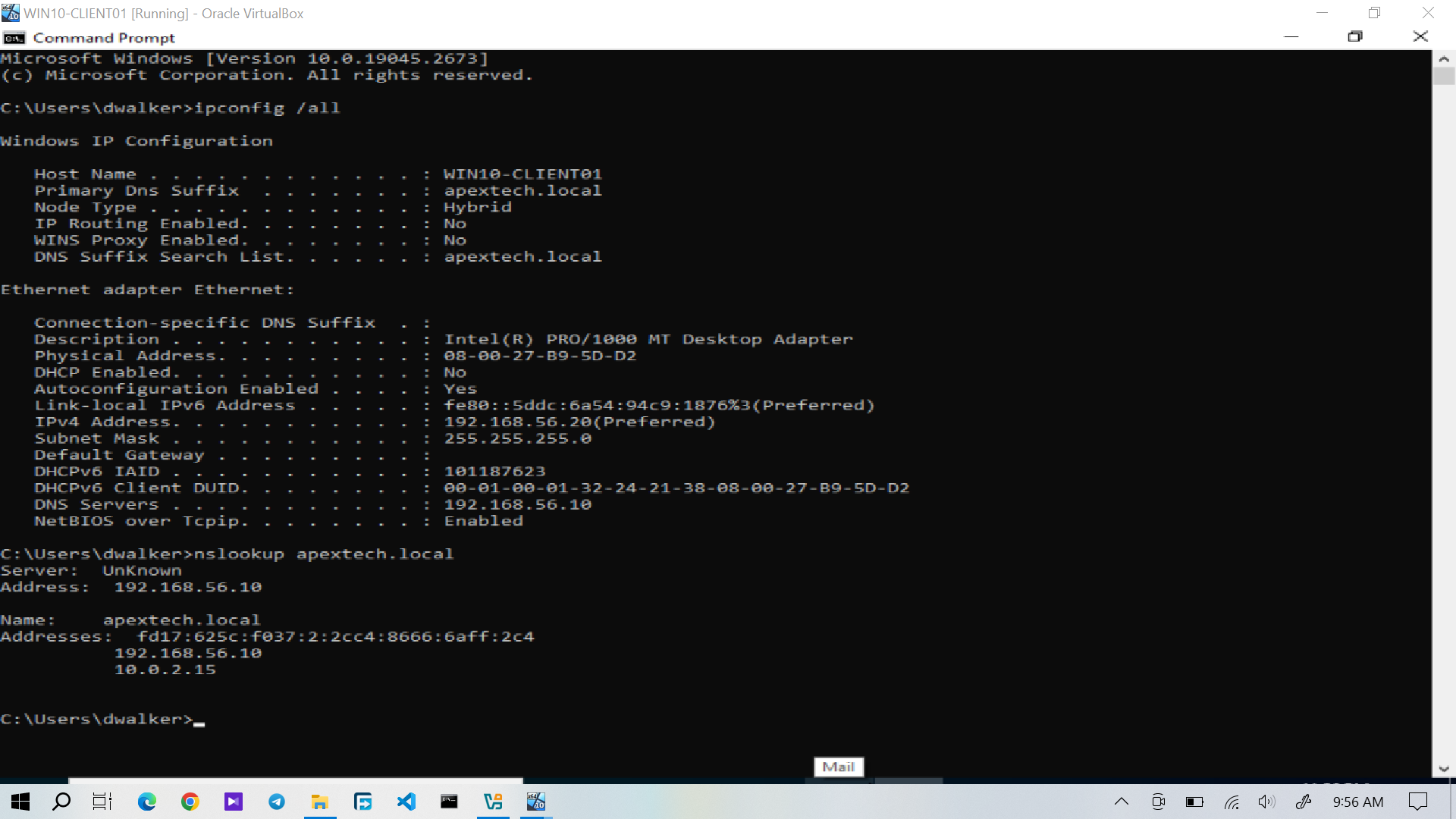 Working DNS configuration