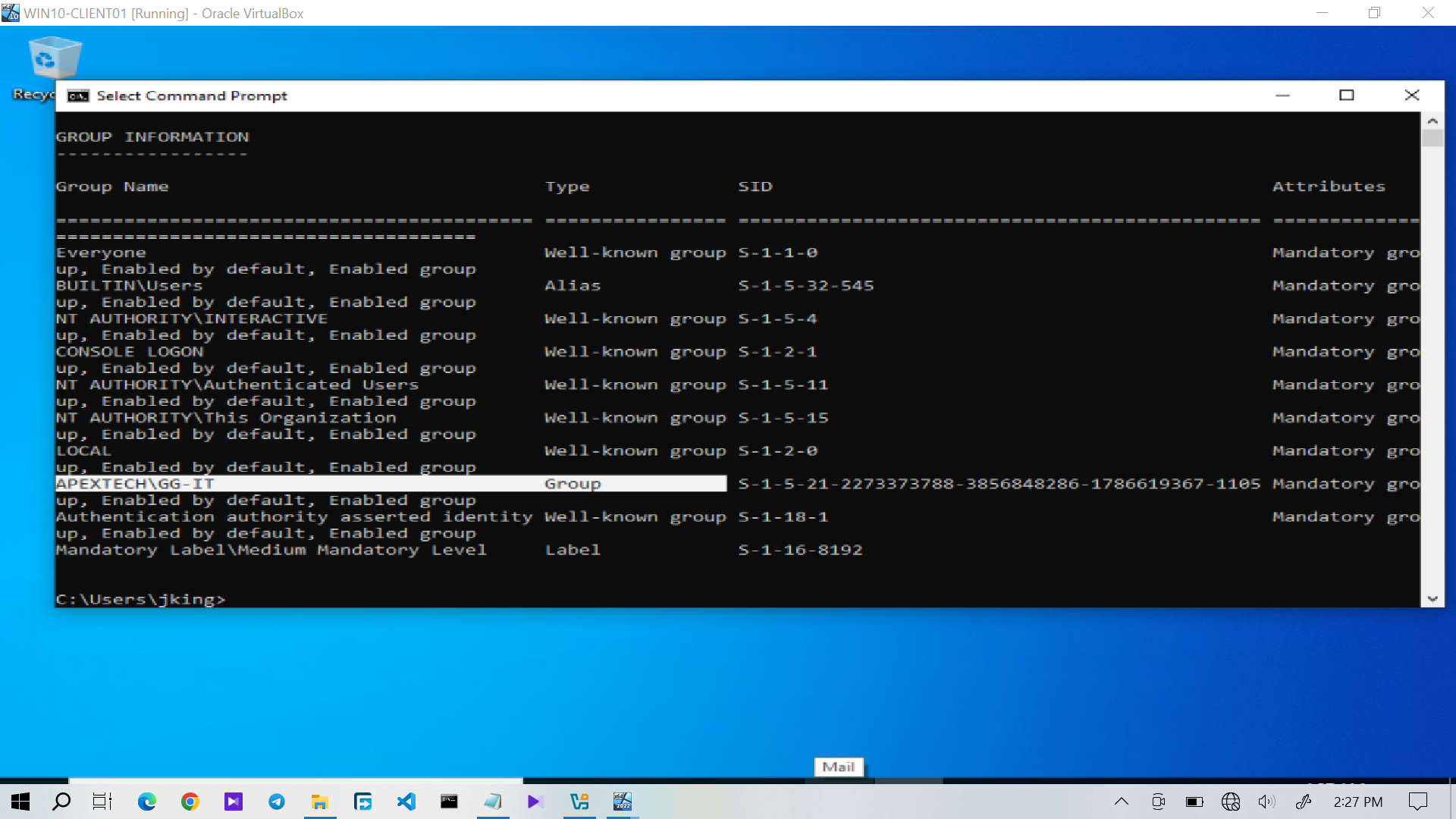 James IT access restored after re-login