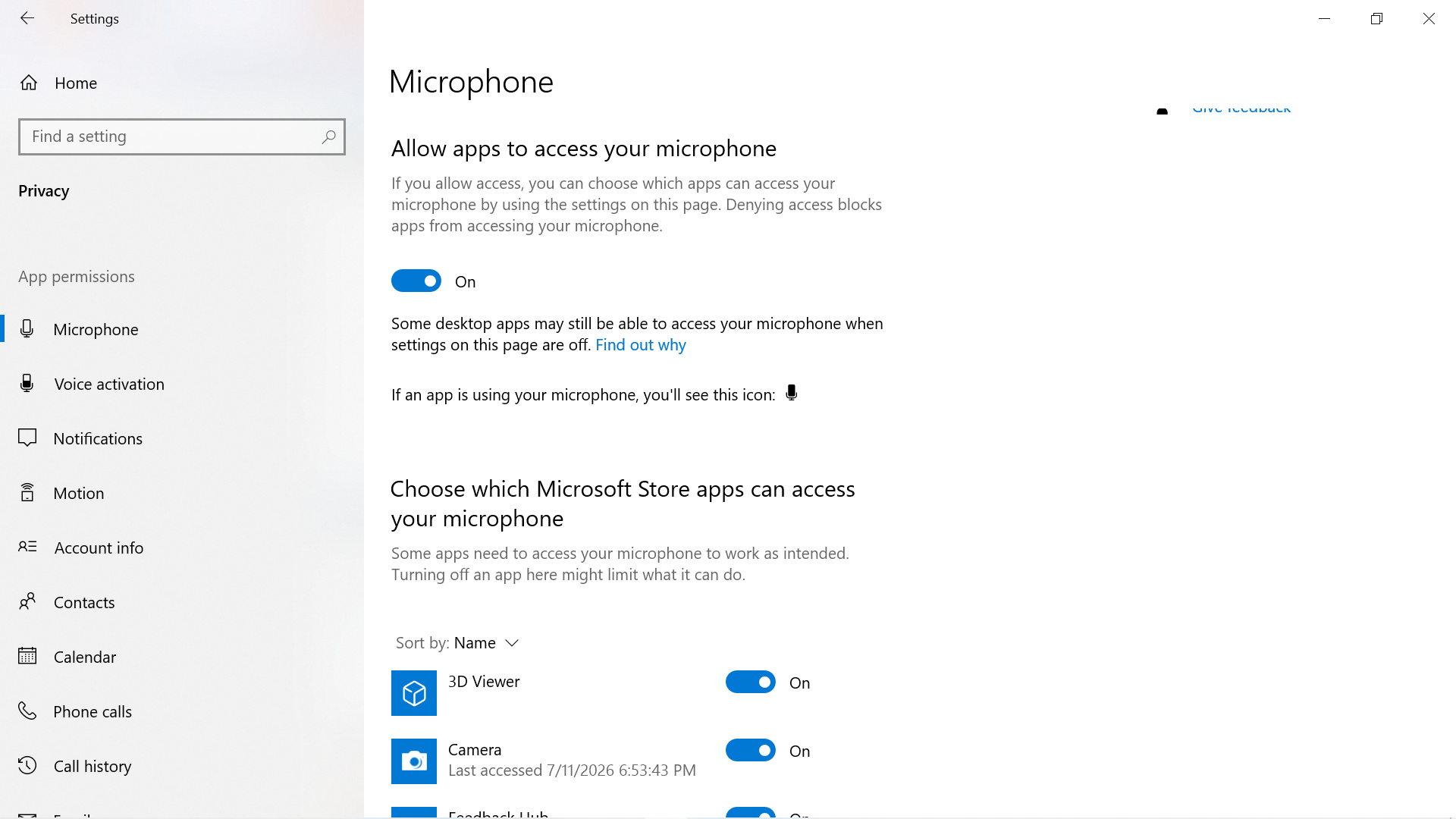Microphone working after permission change
