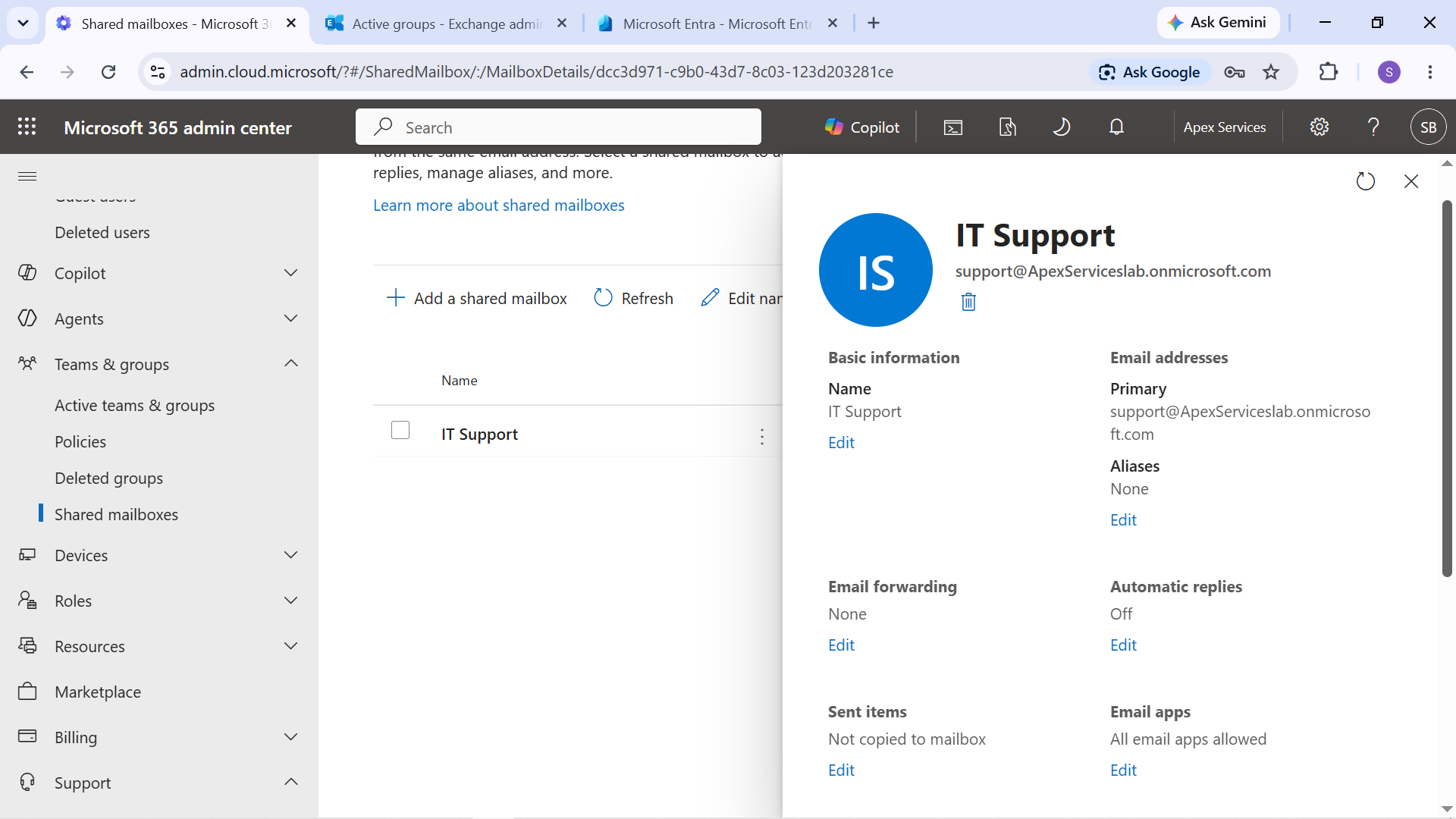 IT Support Shared Mailbox
