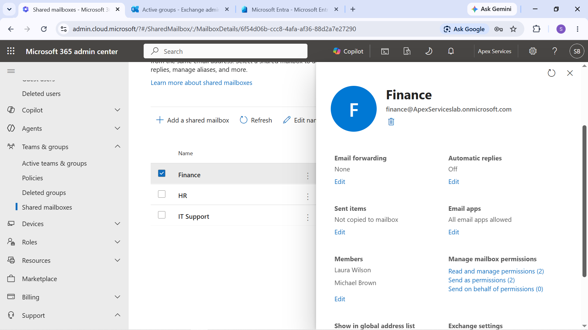 Finance Shared Mailbox