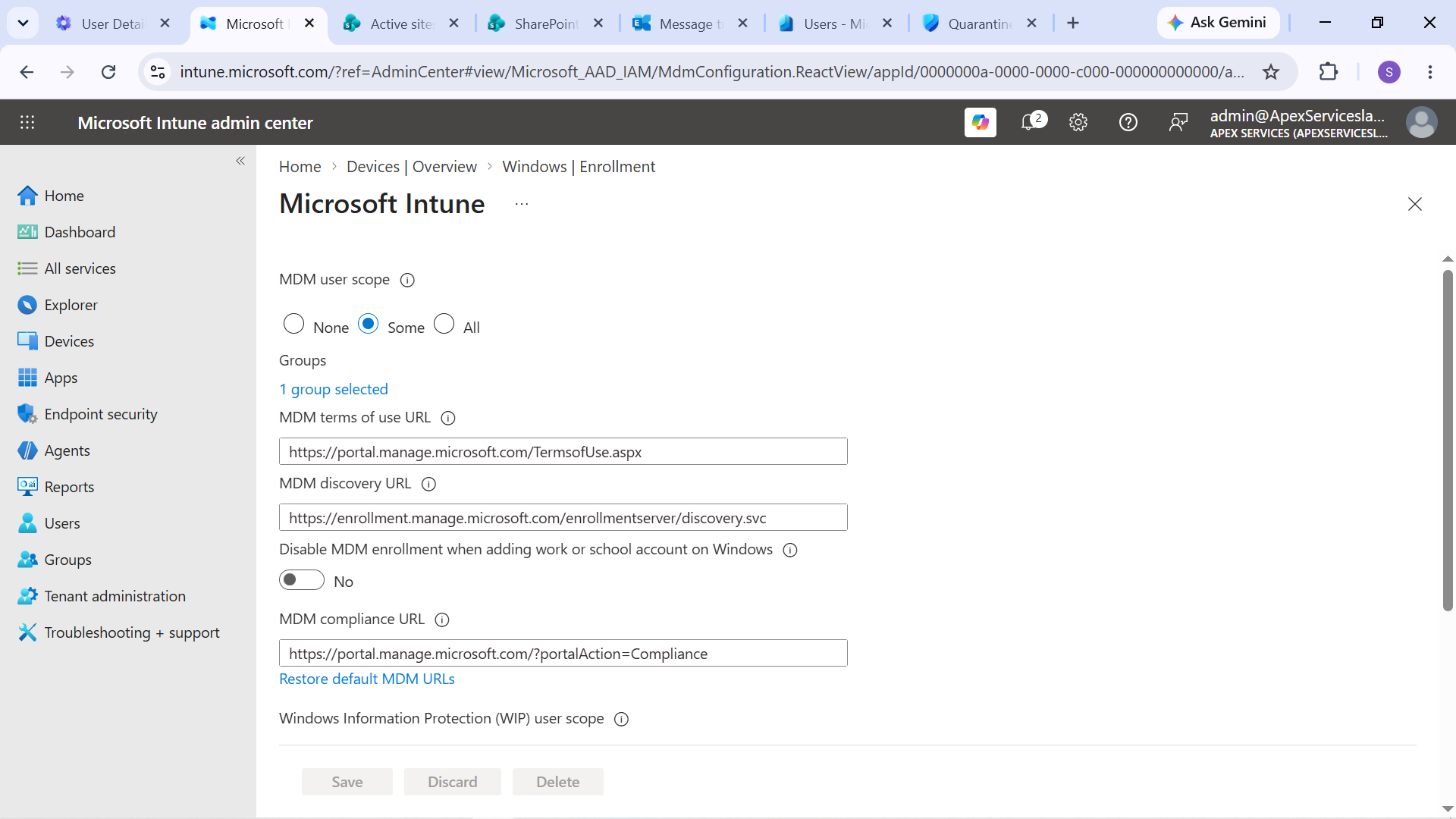 Intune Automatic Enrollment Configuration