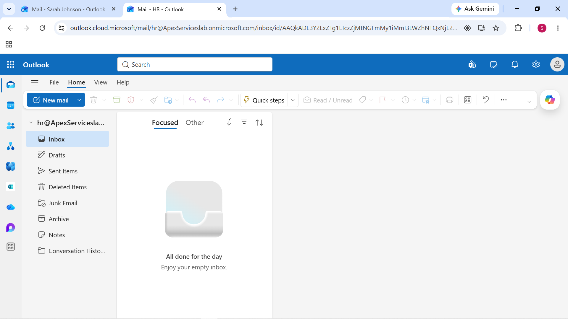 HR Shared Mailbox Access Restored
