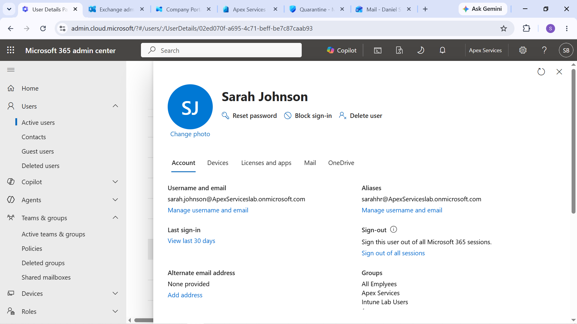 Sarah Email Alias Baseline