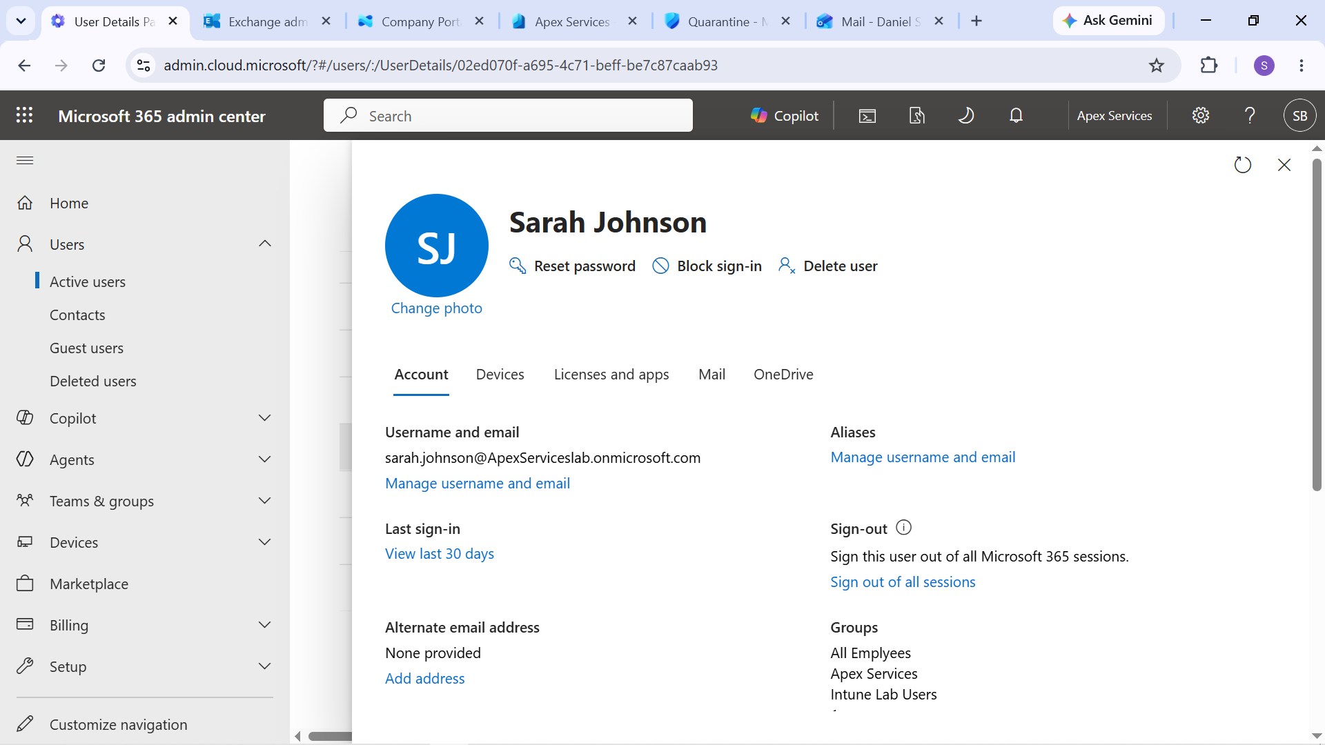 Sarah Email Alias Removed