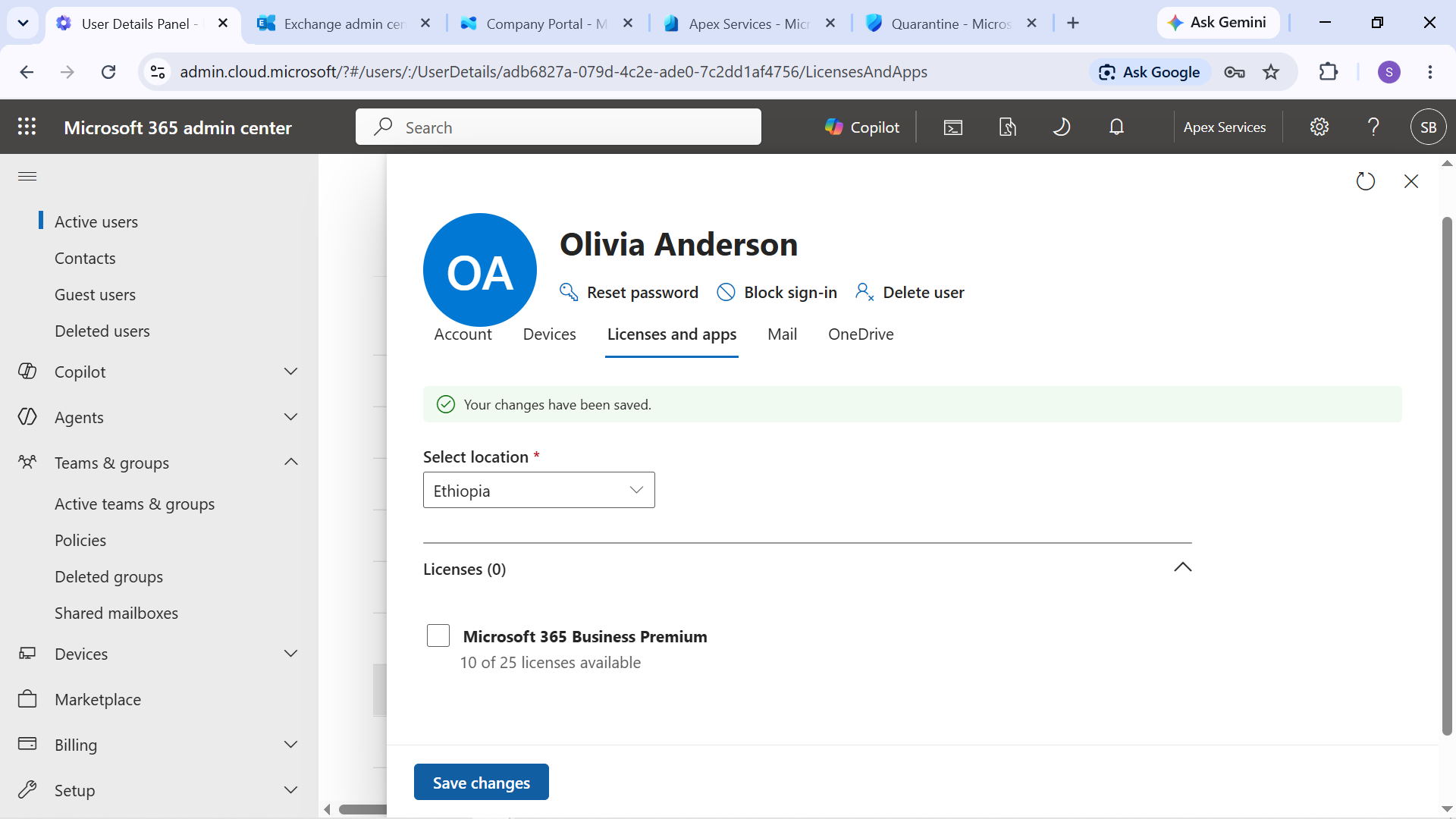 Olivia License Removed
